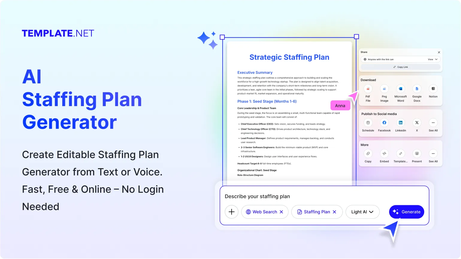 Free AI Staffing Plan Generator, AI Staffing Plan Maker Online [ No Signup ]